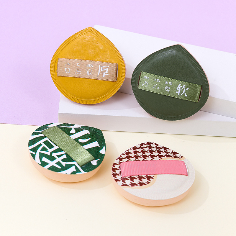 Puff de algodón de azúcar personalizado de fábrica, no coma polvo, esponja de maquillaje, huevo de belleza, gota de agua sin látex, colchón de aire grueso al por mayor