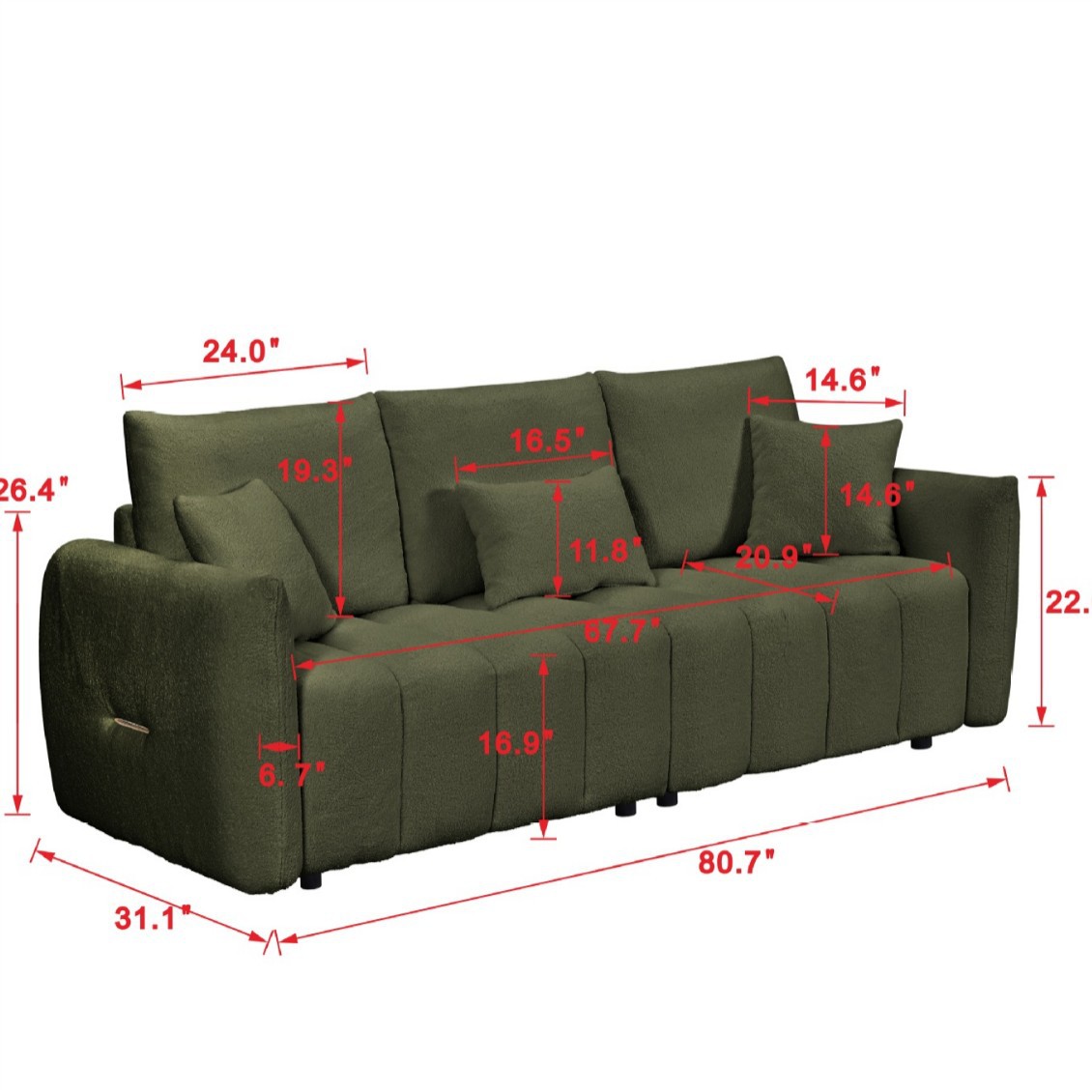 Sofá de piel de gato italiano minimalista sala de estar tamaño de casa de peluche bebé línea recta de tres o cuatro personas sofá combinado de tela image 1