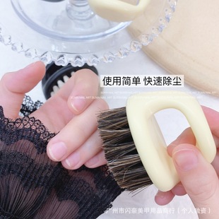 Shine. Manicure Russian-Style Pre-Processing Brush Short Handle Soft Dust Sweeping Cleaning Polishing Nail Dust Brush Tool