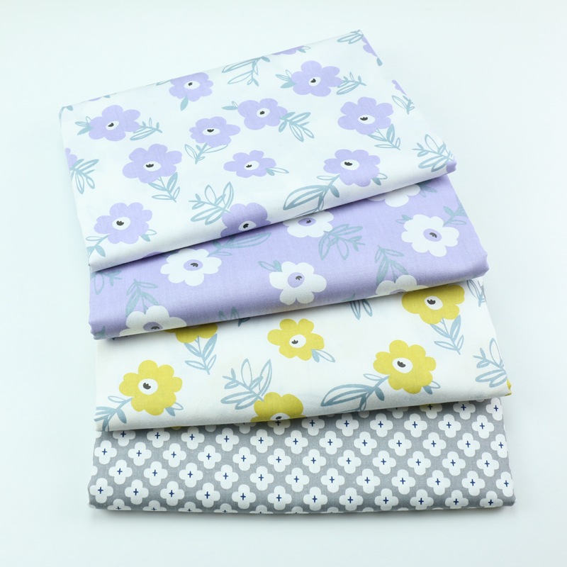 韩版田园花卉印花布 家纺被套床单靠垫床品布料  四件套纯棉布料