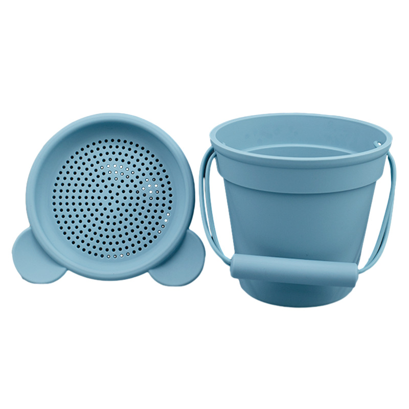 Cubo de playa de silicona pala de juguete para niños playa entre padres e hijos agua Cubo de silicona traje de juguete de playa en stock