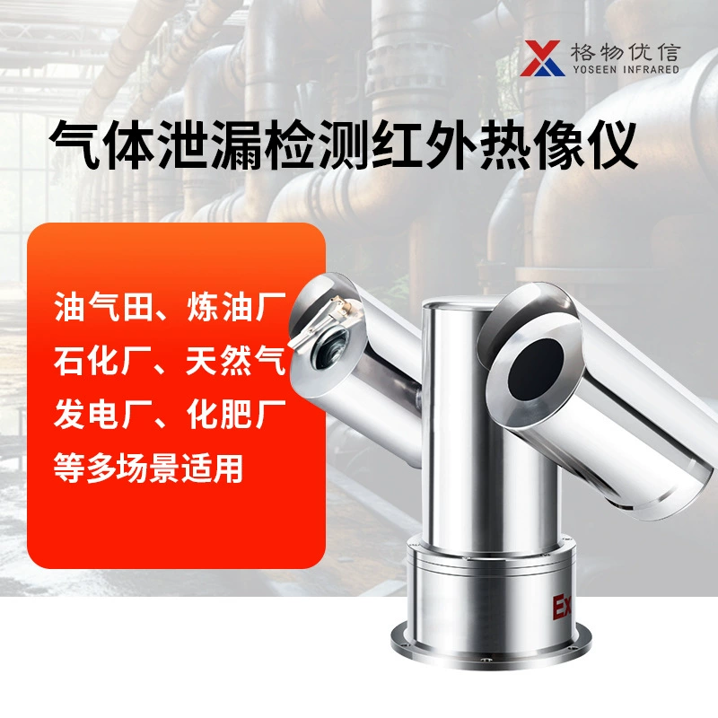 Тепловизор Gewu Uxin для обнаружения утечек метана, фиксированный взрывозащищенный тепловизор для мониторинга утечек газа Voc
