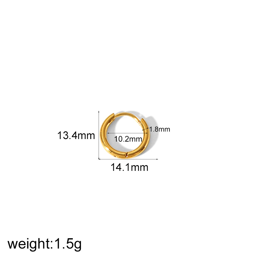 Ventas transfronterizas de moda simple de orejas de acero de titanio 18k de oro no se desvanece orejas joyas de orejas de acero inoxidable para mujeres