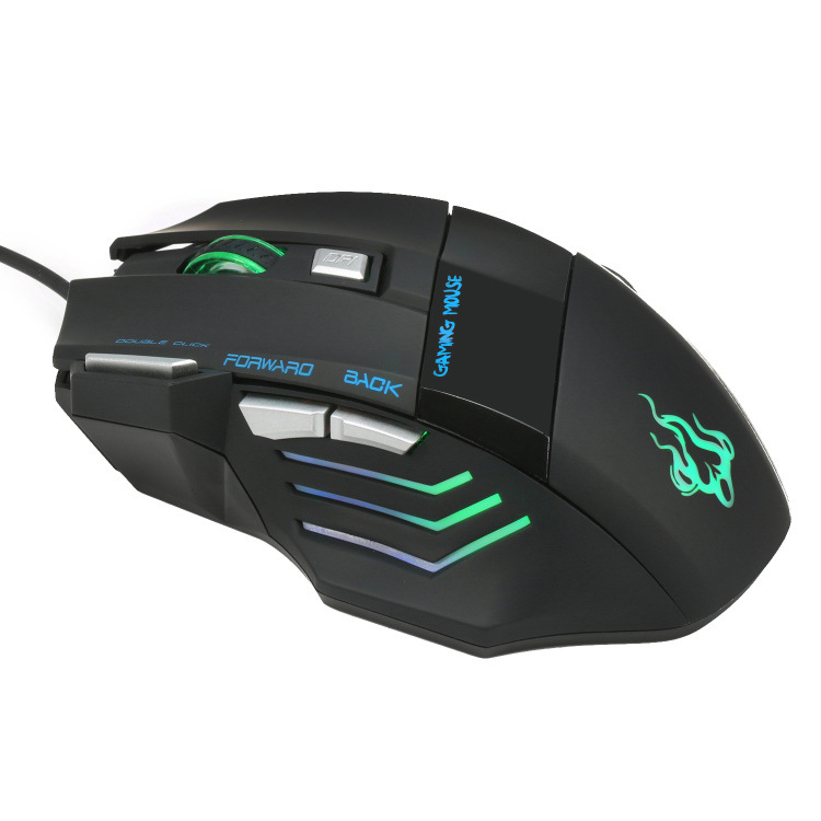 A908 Wired Mouse 7-Button Matte Texture Colorful Luminous Gaming Office 1.5 Meters_voghion.com
