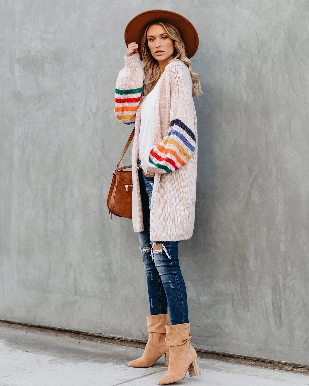 Women's Clothing patchwork loose large size sweater sweater jacket _voghion.com