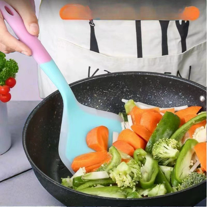 Силиконовая полукруглая лопатка для выпечки и жарки, жаропрочная, антипригарная, для блинчиков и яичницы