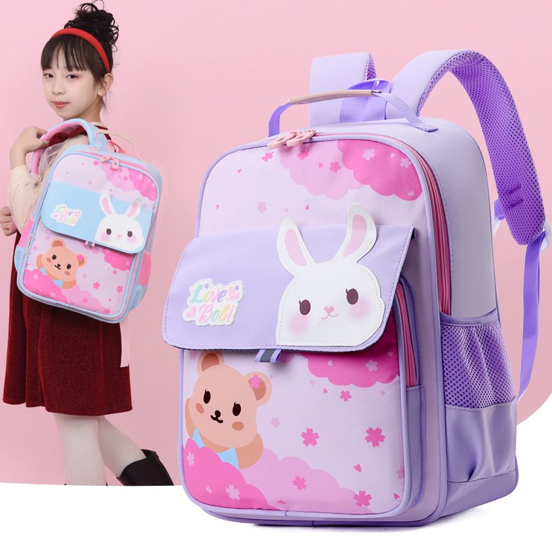 Nuevas mochilas para niños, mochila de primer grado, mochila de dibujos animados encantadora para niños y niñas, mochila de gran capacidad, mochila de carga ligera