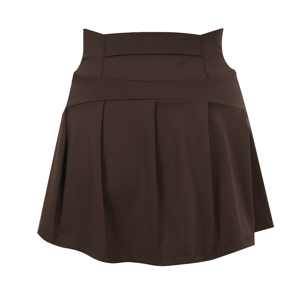 Falda de tenis de nailon estilo Lulu, de alta elasticidad, de seda helada, fina, transpirable, antiexposición, para yoga y deportes, para mujer.