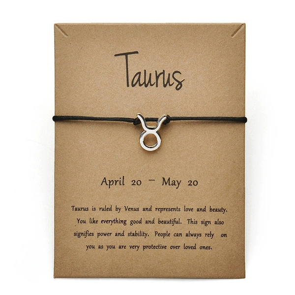 Taurus black silver bracelet