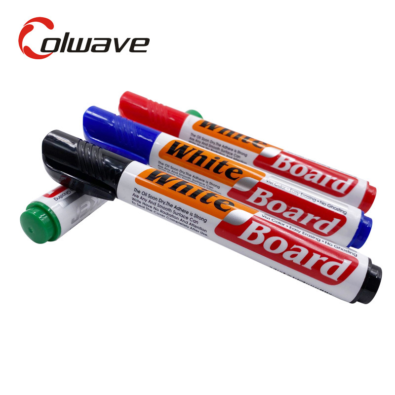 Marcadores para pizarra blanca | Set de 4 colores con punta redonda | Versión en inglés completa | Venta al por mayor