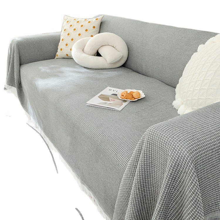 Toallas de sofá cubierta completa 2025 nueva cubierta de sofá de color sólido cojín de tela cuatro estaciones anti-cat arañazo manta de sofá universal