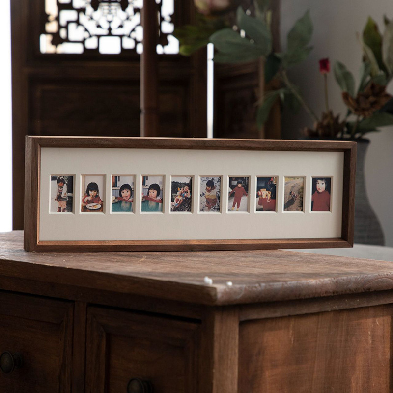 Spot cross-border rectangular solid wood photo frame wholesale baby growth record multi-Palace creative photo frame discount Spot cross-border rectangular solid wood photo frame wholesale baby growth record multi-Palace creative photo frame discount