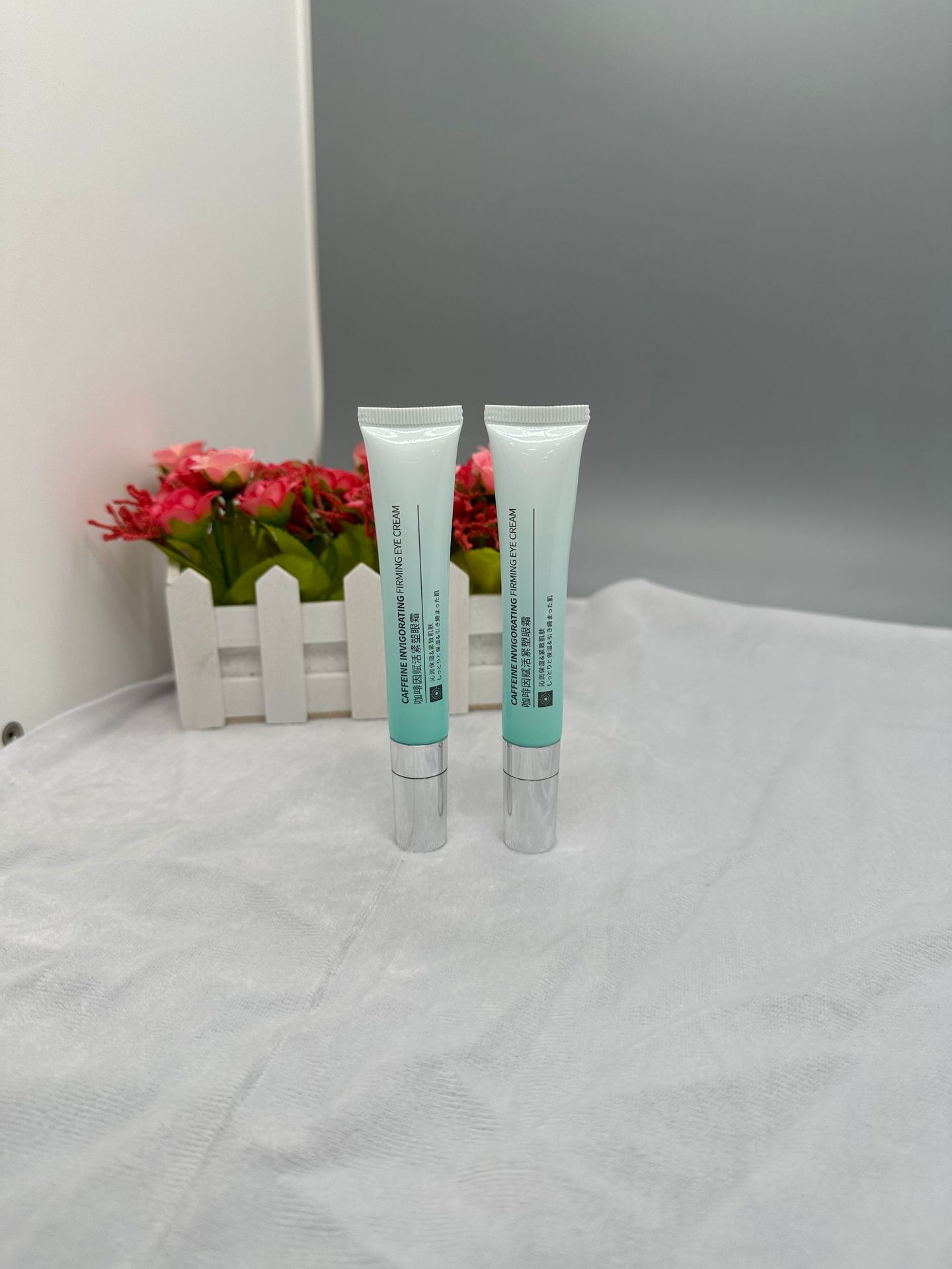 20g电镀锌合金四件套眼部按摩头化妆品软管pe包材