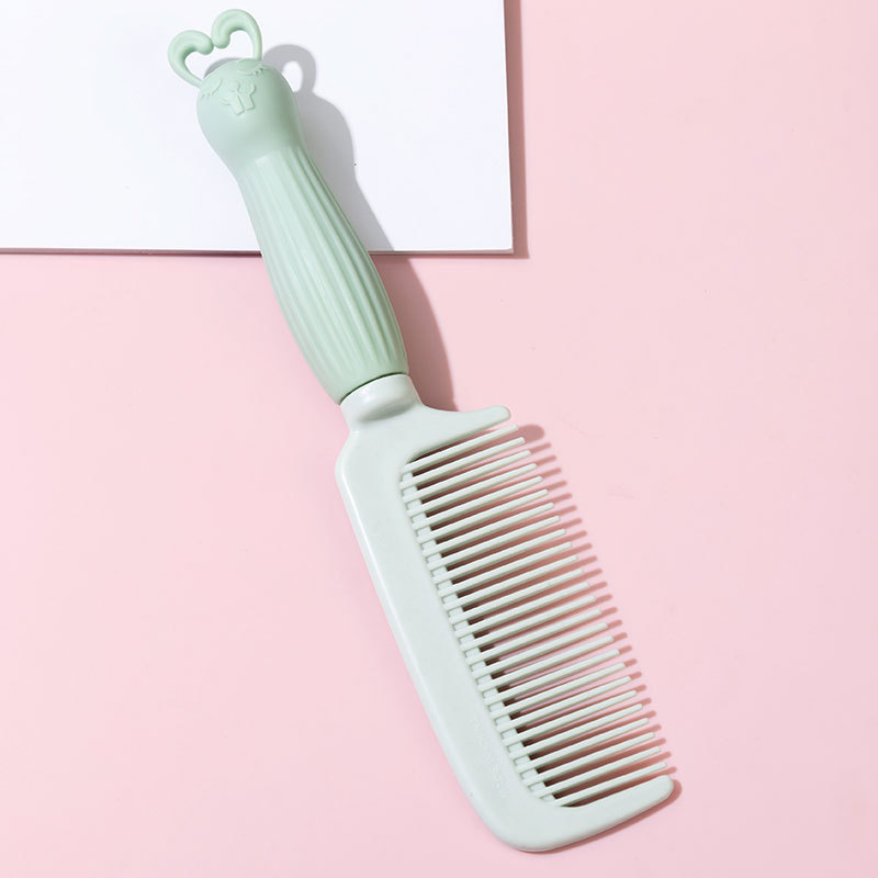 かわいくて見栄えの良いヘアコーム、ロングヘアの女性用ポータブルコーム、家庭用女の子と子供用のストレートヘアとポニーテールコーム|undefined