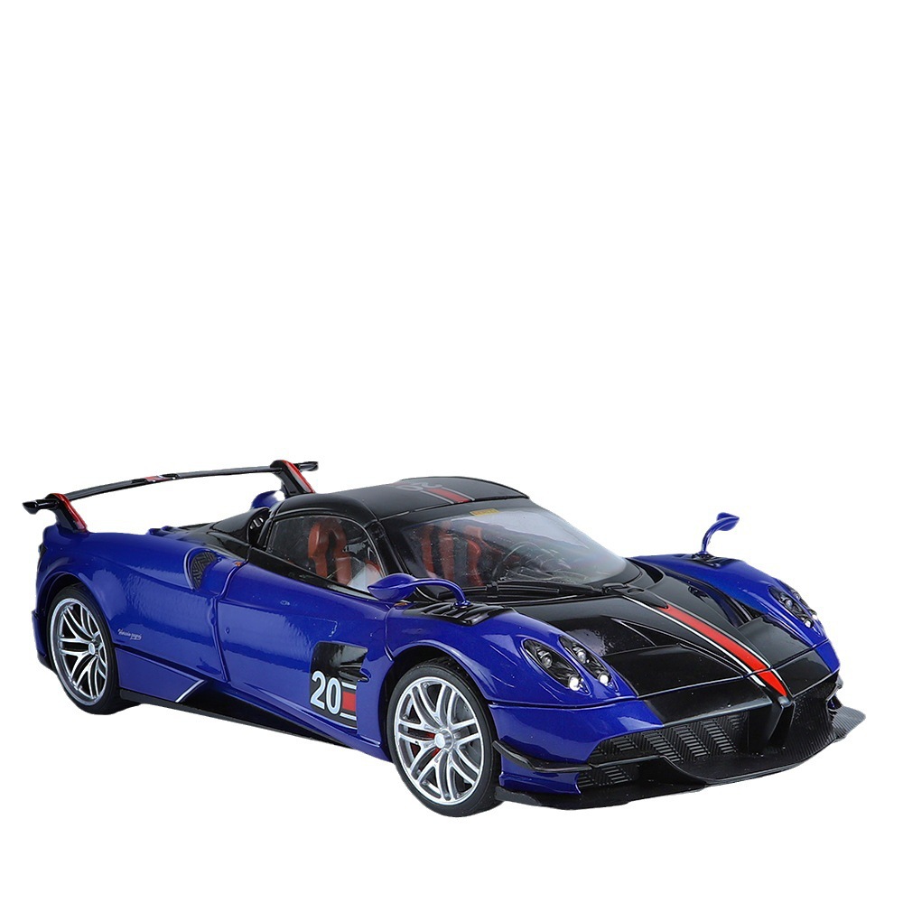 Qiyi aleación coche modelo 1:18 simulación Pagani convertible coche deportivo deslizante sonido y luz juguete coche música modelo Decoración