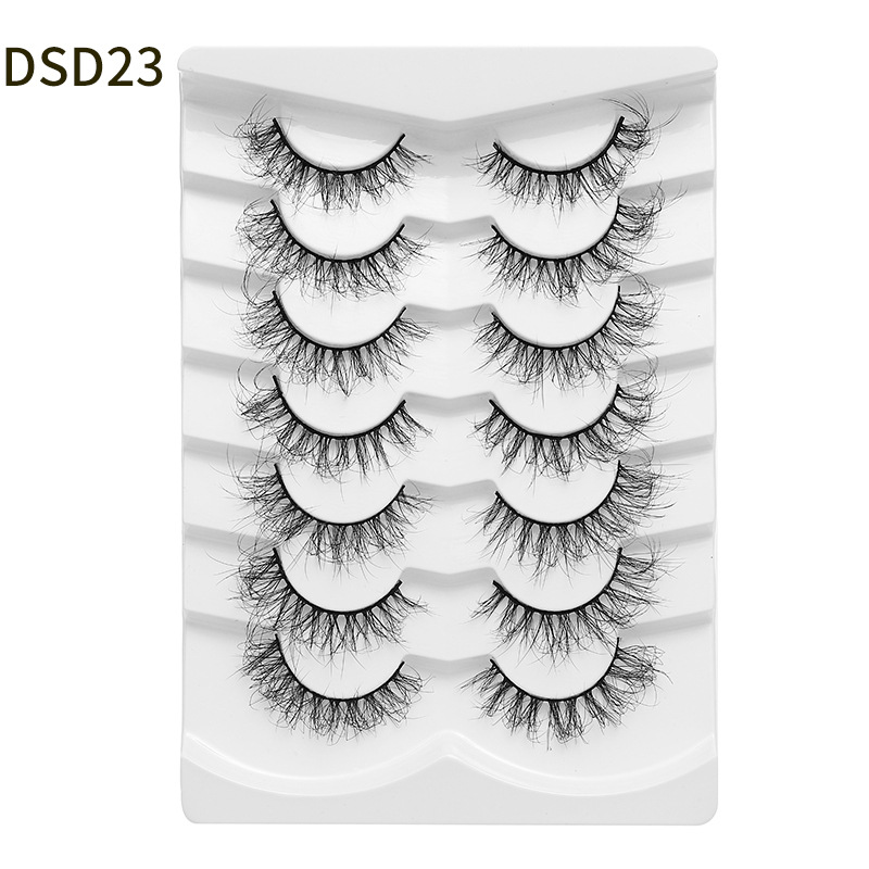 71g Weight False Eyelashes Makeup Tools Types 1 Set Quantity Artificial Fiber Material Solid Color Pattern Casual, Vacation Style Casual Vacation Solid Color Artificial Fiber False Eyelashes 1 Set 6