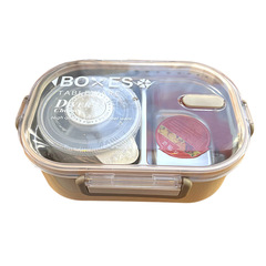 Wholesale 304 stainless steel insulated lunch box for food grade, suitable for primary school students, two-grid simple design with soup bowl, for office workers' lunch.