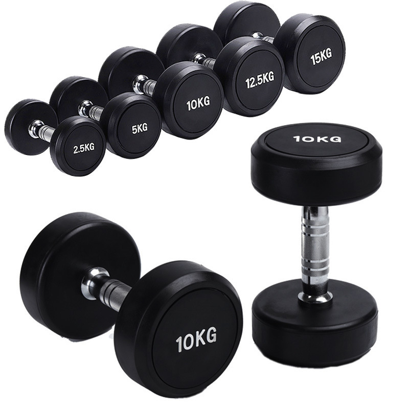 Fábrica de venta directa de pesas de cabeza redonda de goma para hombres gimnasio doméstico conjunto de pesas de acondicionamiento físico hierro fundido especial image 6