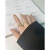 Brand design universal one size ring, Korean style, light luxury style, trend of season, 925 sample silver