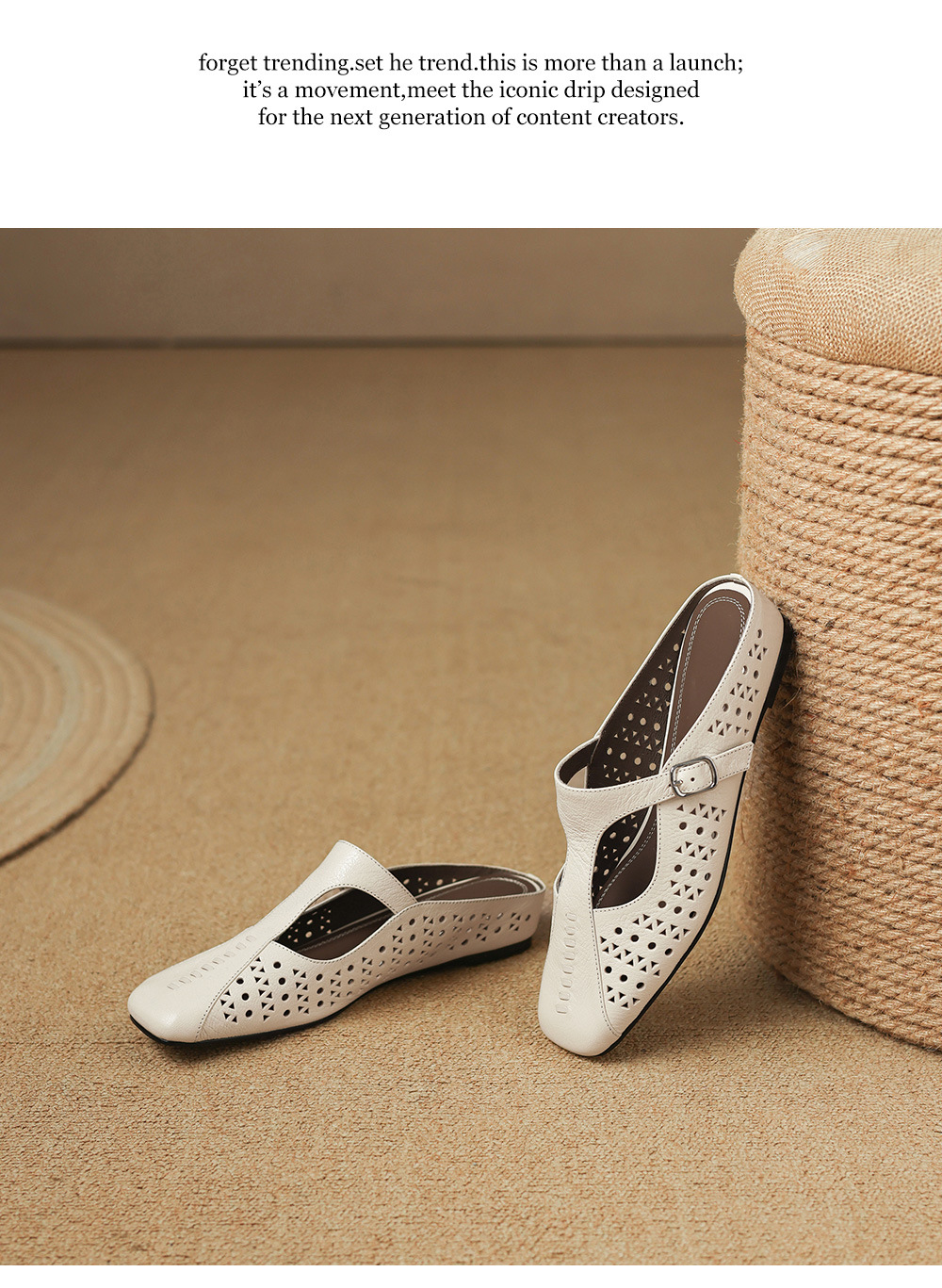 Dép sandal nữ xỏ ngón đế bệt quai chữ T đục lỗ mùa hè — đen chi tiết 23