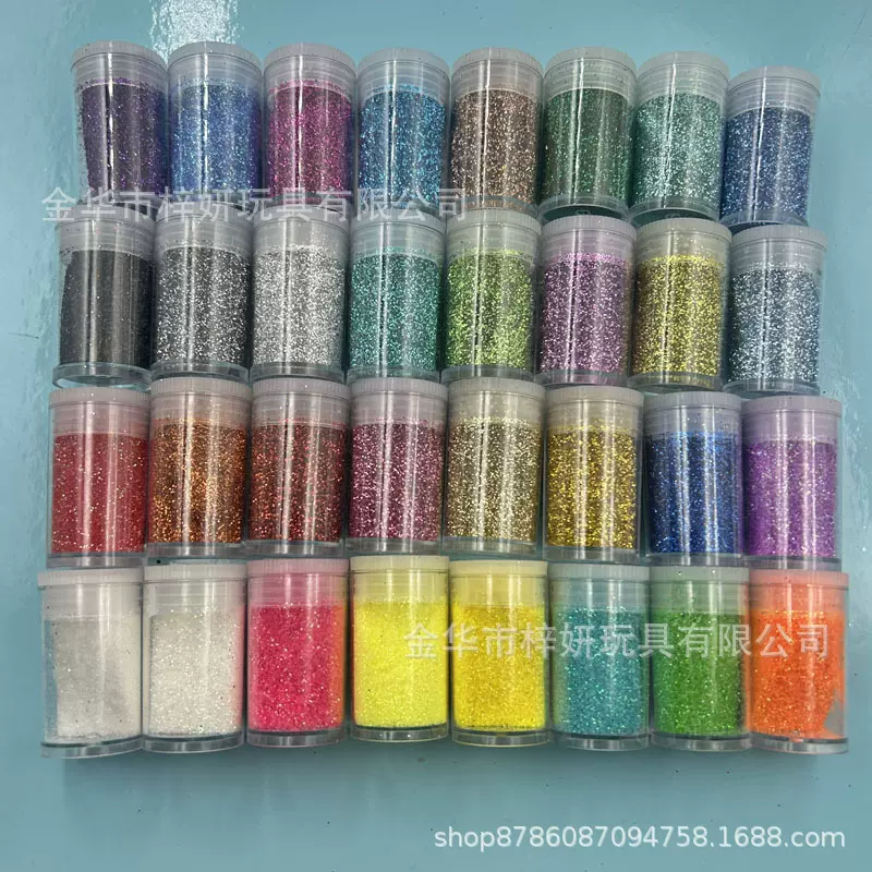 厂家供应瓶装金葱粉闪粉玩具饰品金葱粉亮片diy儿童绘画涂料套装