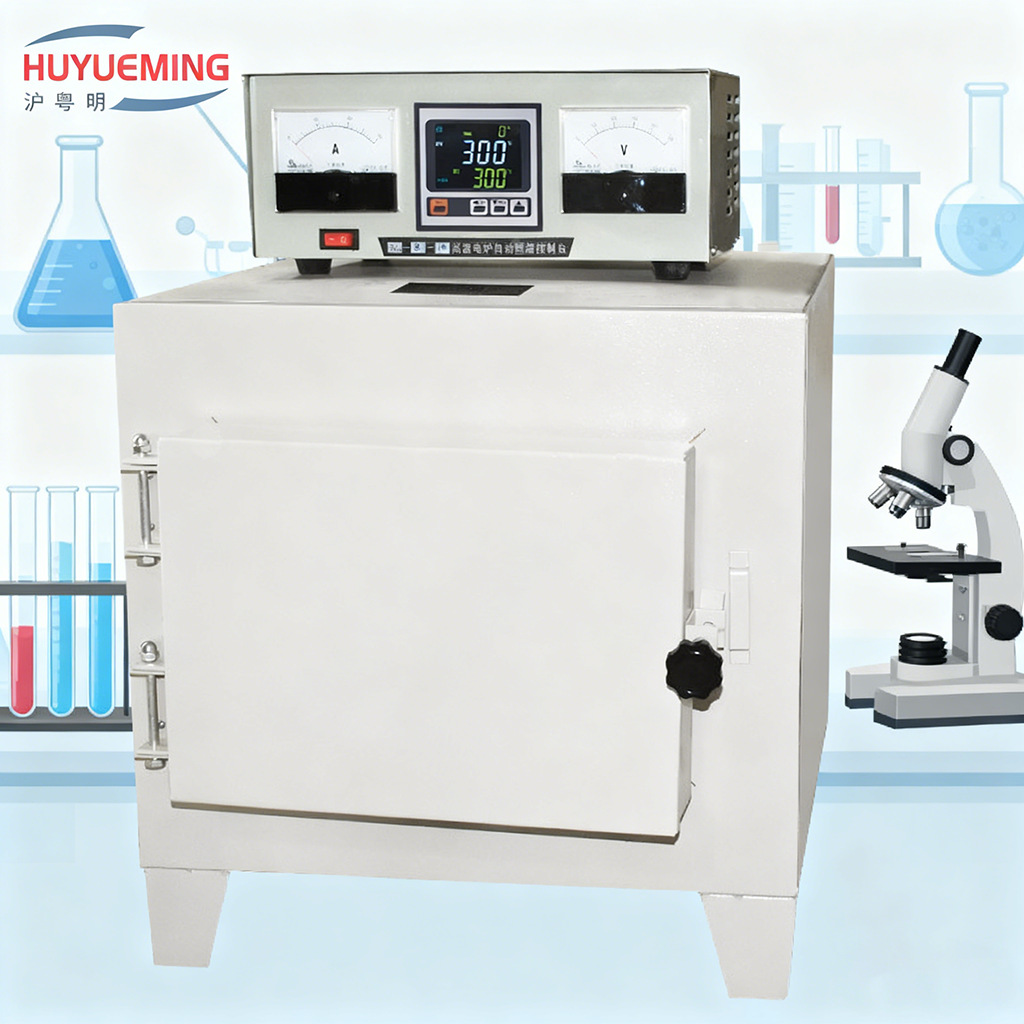 SX2-12-12 沪粤明箱式电阻炉  500*300*200 智能液晶屏高温马福炉