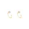 Sophisticated zirconium, universal earrings, simple and elegant design, wholesale