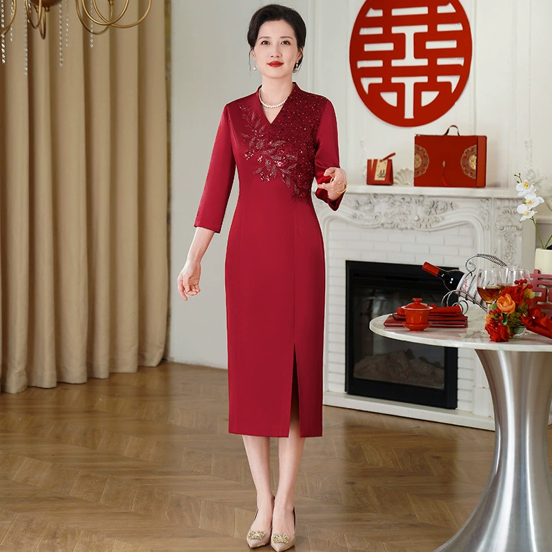 Свадебный банкет для свекрови весной и летом новый стиль благородный свадебный банкет для мамы