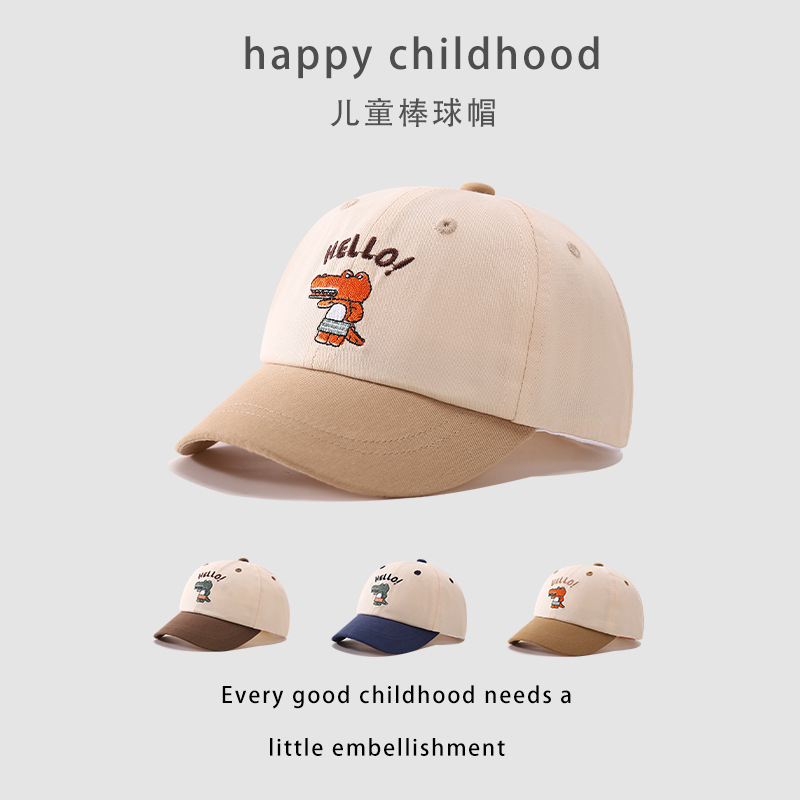Sombreros infantiles otoño-invierno simple sombrero de béisbol de niños de dibujos animados super lindo sombrero de boca de pato para niños niñas sombrero de viaje sombrero de bebé