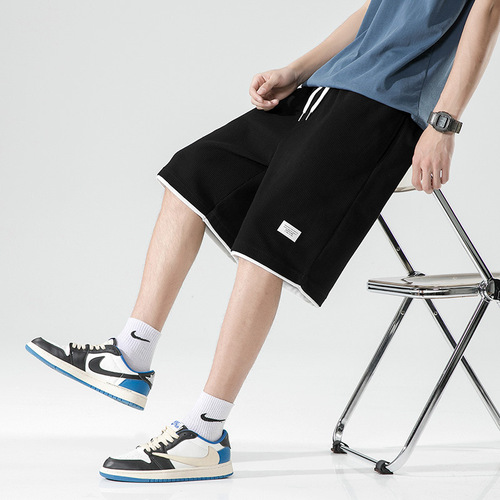Kunhai Pengyun men's summer casual sports shorts men's 2022 new loose trendy brand waffle five-point pants