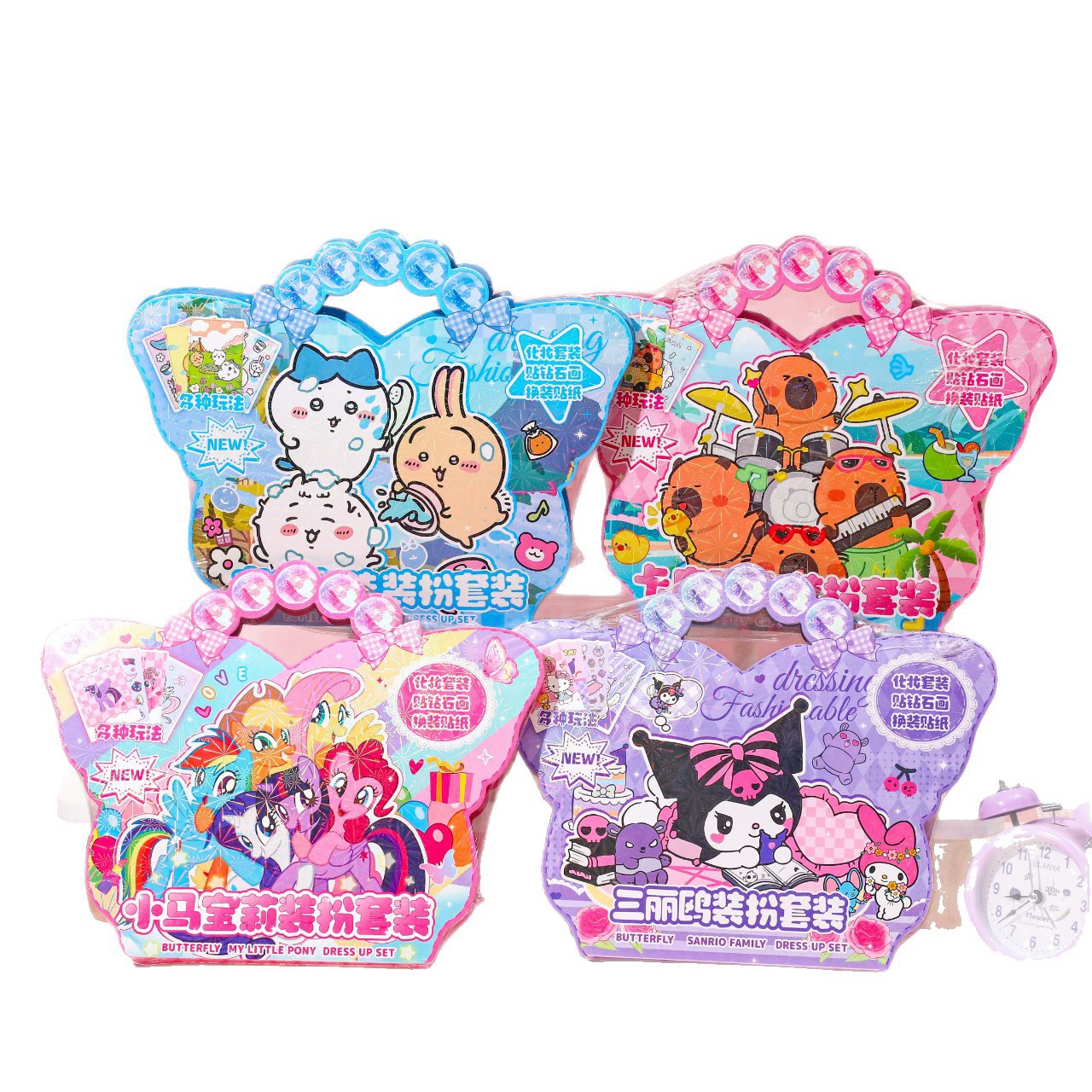 Sanrio, детский набор с персонажами, раскраска для переодеваний, наклейки, игра в переодевание