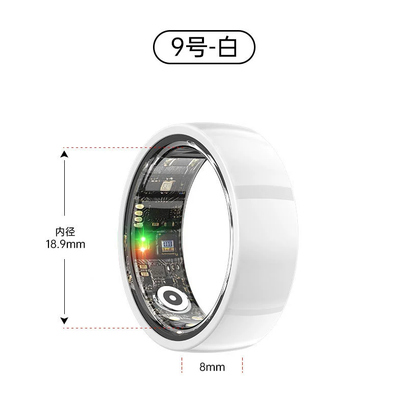 (Граница торговля), керамическое умное кольцо, модель R1000, отслеживает частоту сердцебиения, мониторинг уровня кислорода