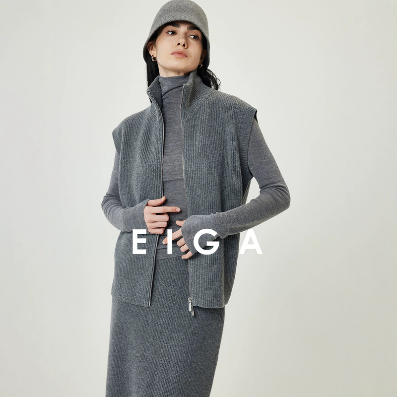 Bestseller in the store: Consinee cashmere and wool soft, warm, stylish double-zipper knitted cardigan vest Bestseller in the store: Consinee cashmere and wool soft, warm, stylish double-zipper knitted cardigan vest