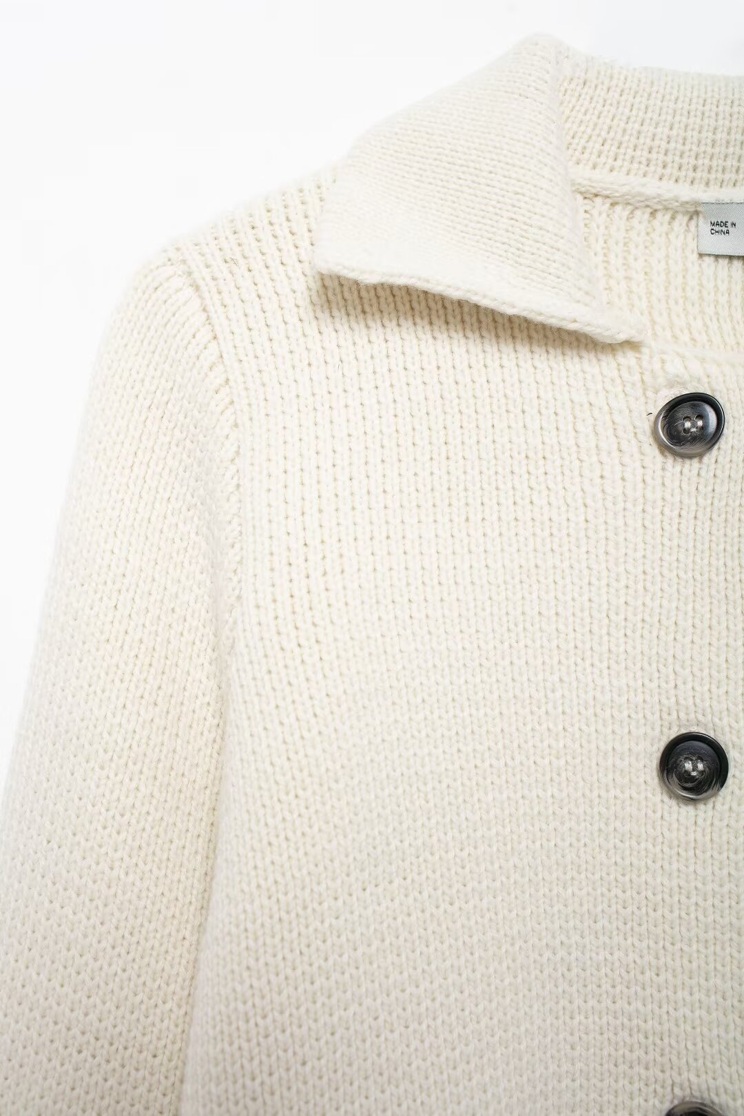 Dameskleding 2024 herfst en winter nieuwe straatmode revers gesp decoratie platte naald jas_voghion.com