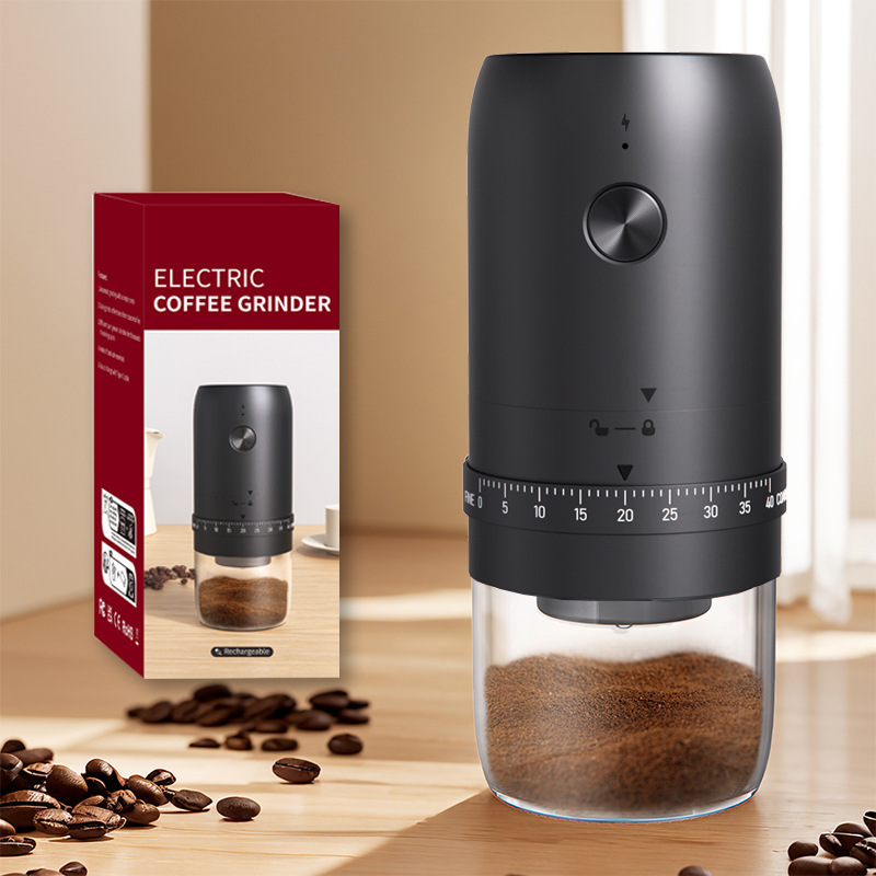 Cross-Border Electric Bean Grinder, Household Small Hand-Cranked Coffee Bean Grinder, Portable Grinder, Hand-Cranked Coffee Machine Cross-Border Electric Bean Grinder, Household Small Hand-Cranked Coffee Bean Grinder, Portable Grinder, Hand-Cranked Coffee Machine