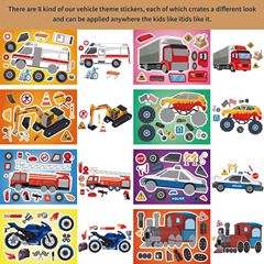 CM2306019 Children's engineering vehicle, vehicle, car, motorcycle, police car, train, parent-child interactive sticker