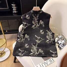 国风上衣国风秋秋马甲搭中式夏款夹女马外气质妈妈新外穿款中老年