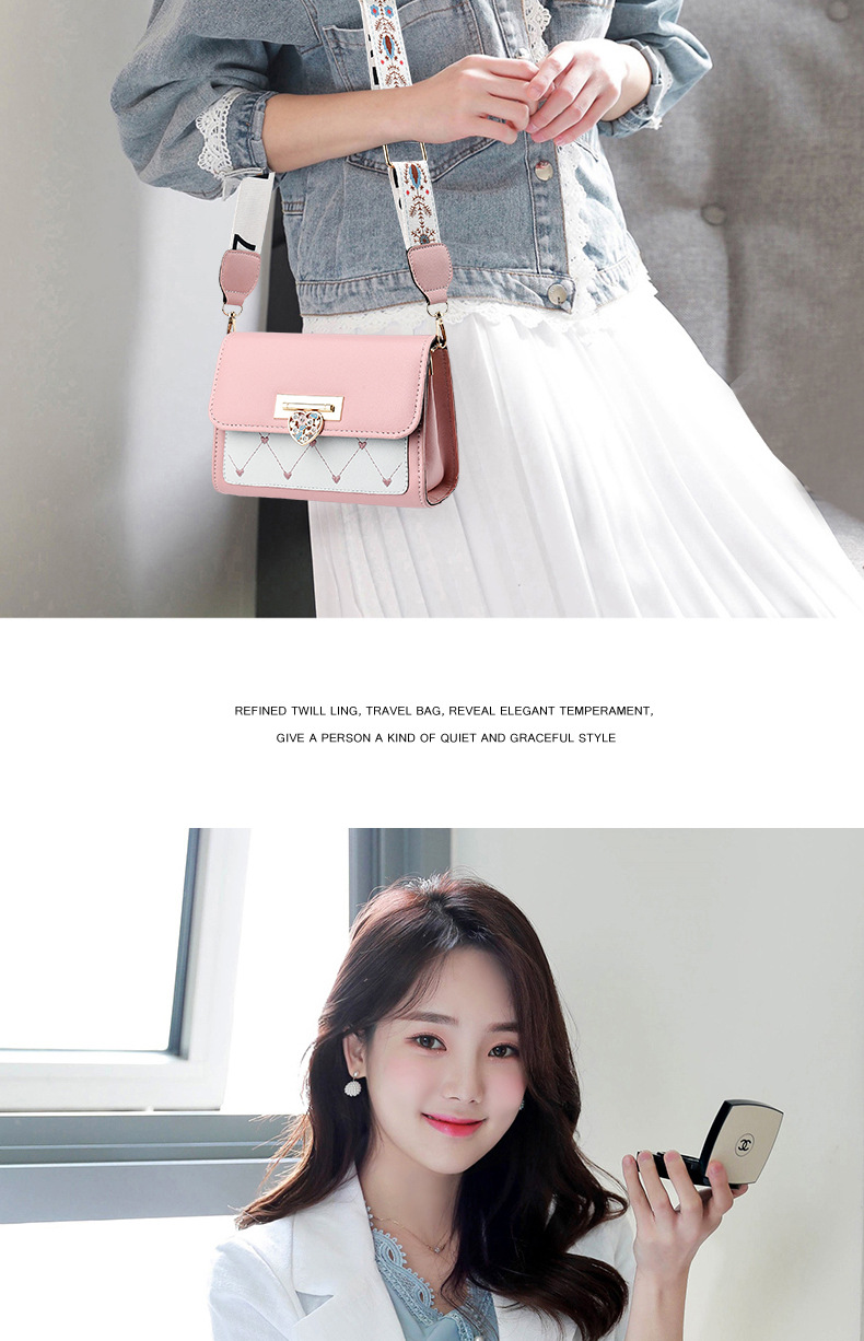 Sac à bandoulière simple pour femmes, tendance et à la mode, petit sac carré polyvalent populaire sur Internet, nouvelle collection 2024_voghion.com