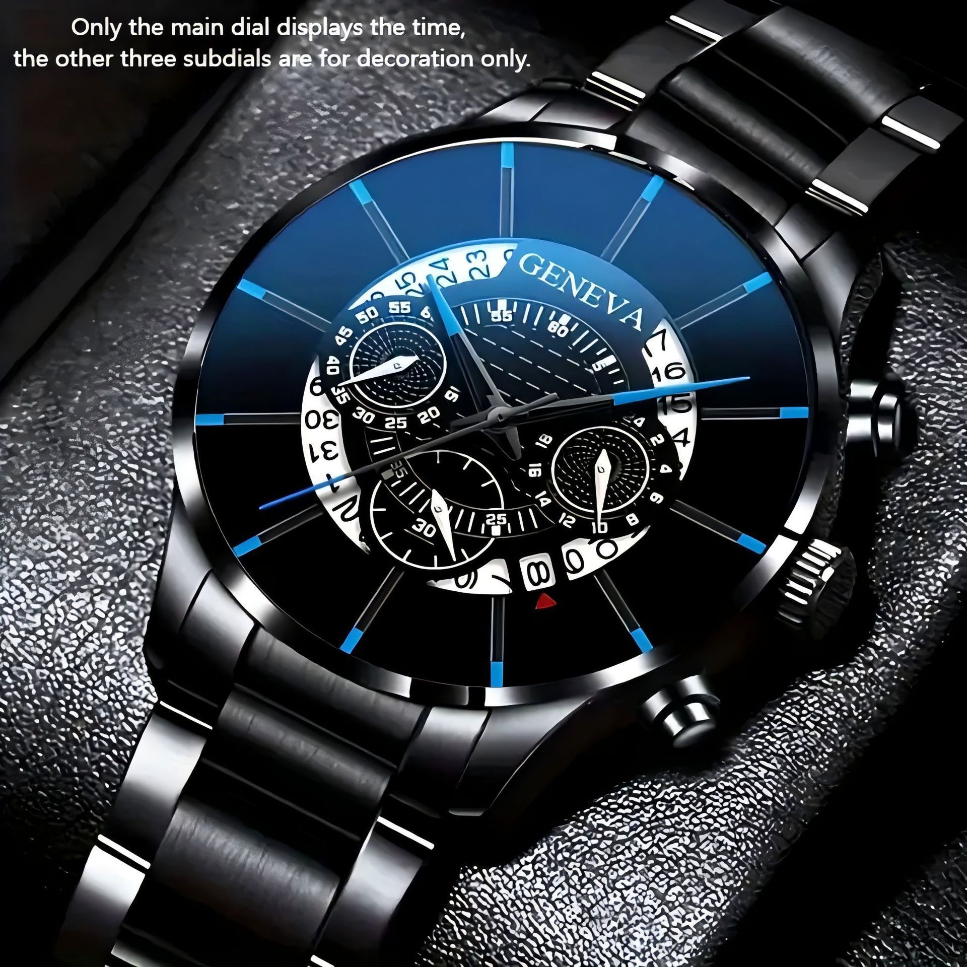2026 Cross-Border Best-Selling Men's Steel Band Watch Luminous Hands, Calendar, Quartz Movement, High-End Business Wristwatch_voghion.com