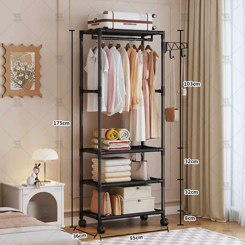 Garment Rack Shelf Rack Freestanding Multi-tier Simple from Yomiego