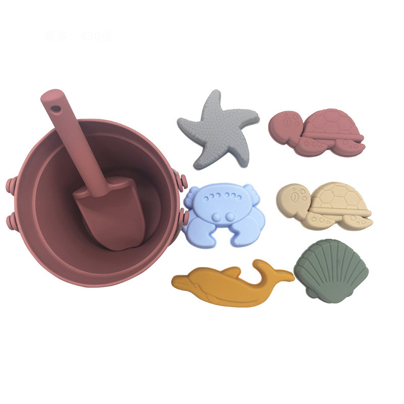 Cubo de playa de silicona para niños | Juguete resistente al agua y a caídas, uso interior y exterior, ideal para arena, playa y juegos al aire libre