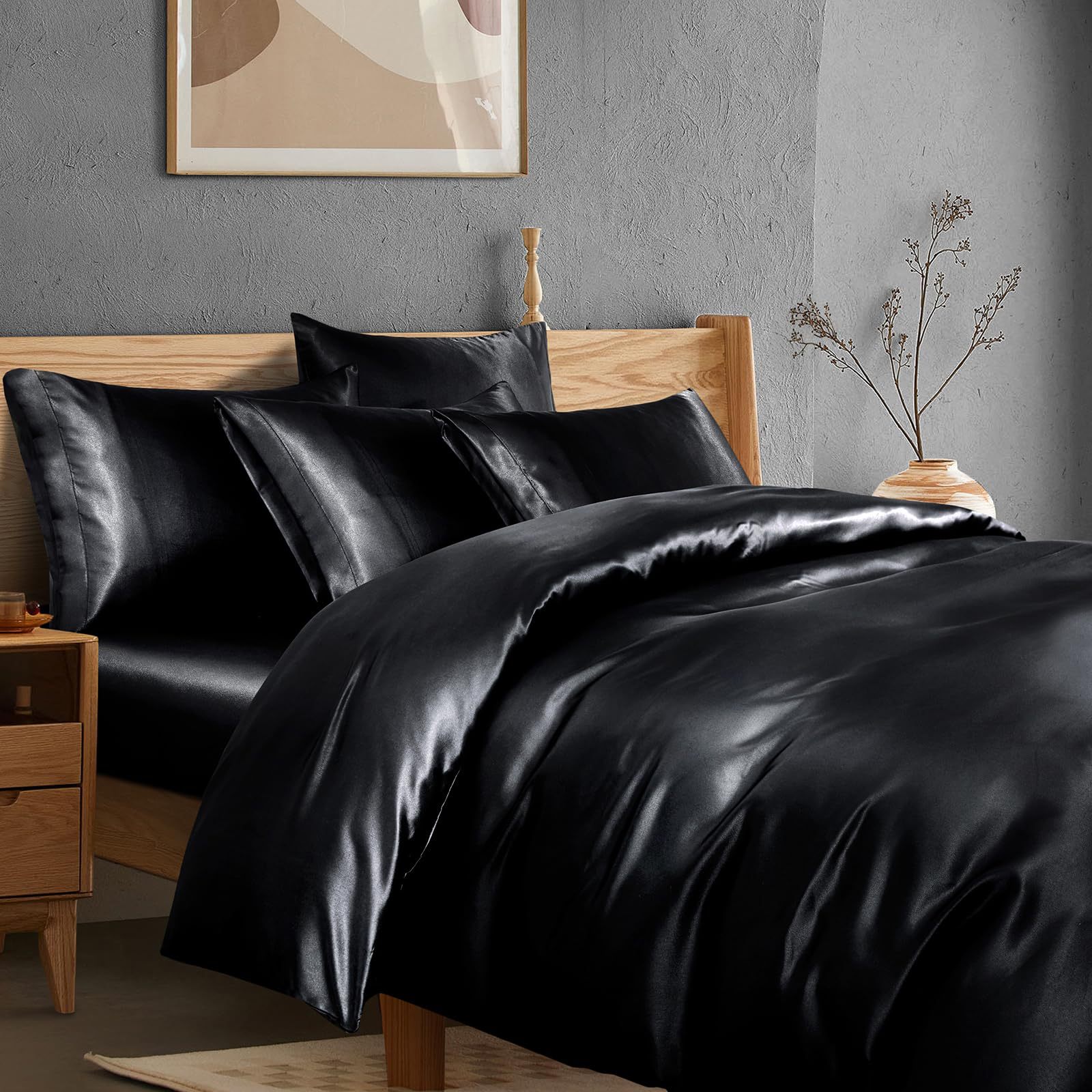 black duvet cover with down