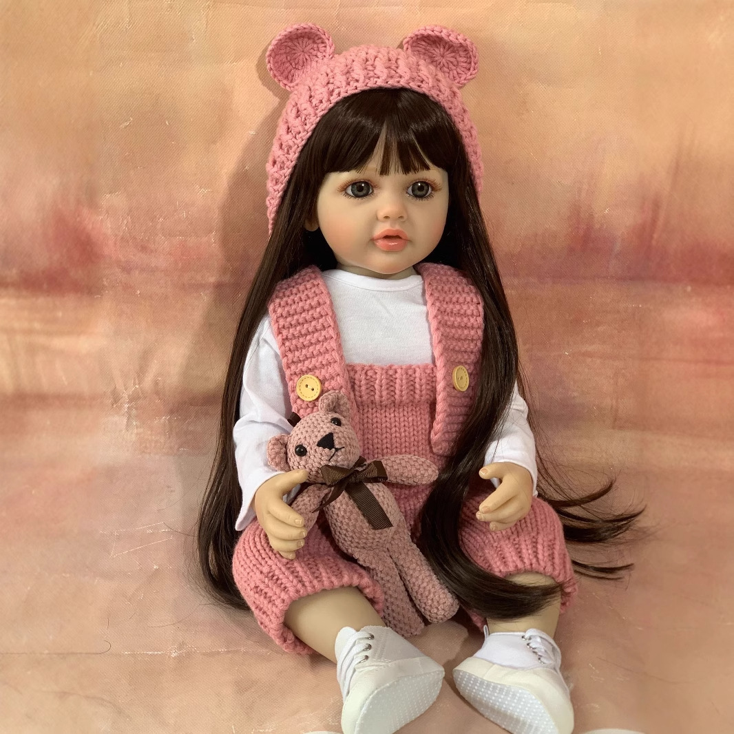 Muñeca Reborn de Simulación de Bebé de 55 cm de Vinilo y Silicona para Niños