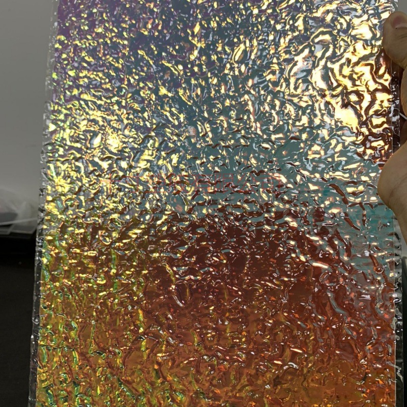 亚克力石头纹炫彩色渐变色底座透明地台展厅艺术品摆件摆台展示台