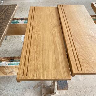 Stair Treads, Stair Treads, Cement Stair Treads, Solid Wood Steel Structure Treads, Floor Wood Treads, White Oak