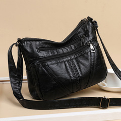 New Cross-border Women's Bag Shoulder Bag Large Capacity Korean Style Single Shoulder Bag Small Square Bag Simple Embroidered Mother Bag Casual Bag