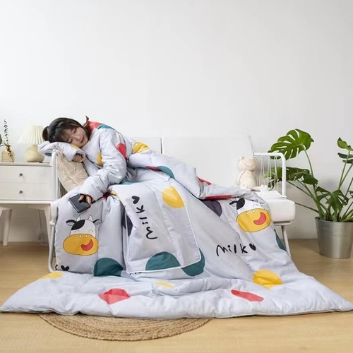 New lazy quilt pillow quilt multifunctional all-in-one cartoon print thickened warm autumn and winter gift pillow wholesale