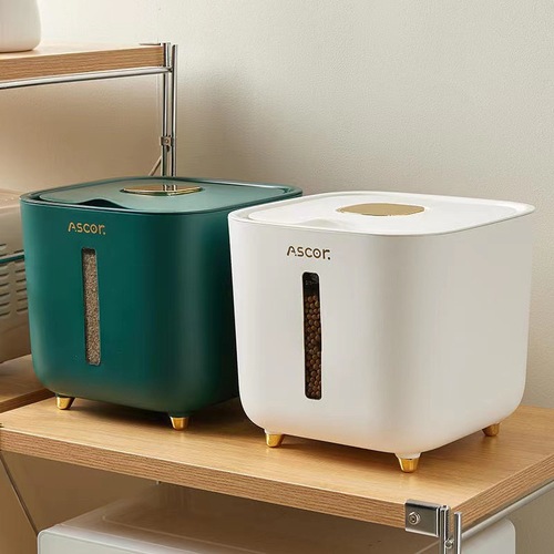 Japanese-style home kitchen insect-proof and moisture-proof rice storage box rice flour rice storage bucket sealed bucket 20 catties miscellaneous grain storage box