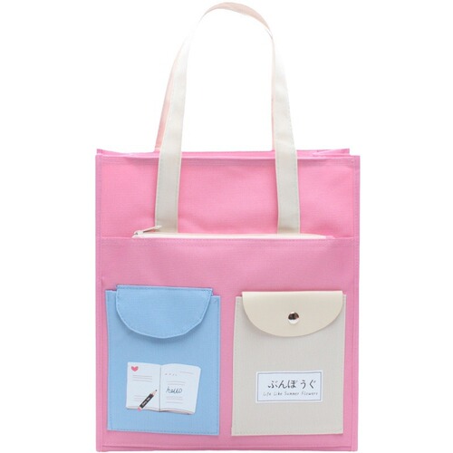 Portable Bag for Primary and Middle School Students, Large Capacity Tutoring Bag, Multifunctional Children's Book Bag, Document and Homework Bag