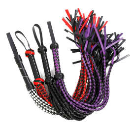 厂家直供情趣皮鞭蛇鞭马鞭八股编织牛皮散鞭另类成人性玩具教训鞭